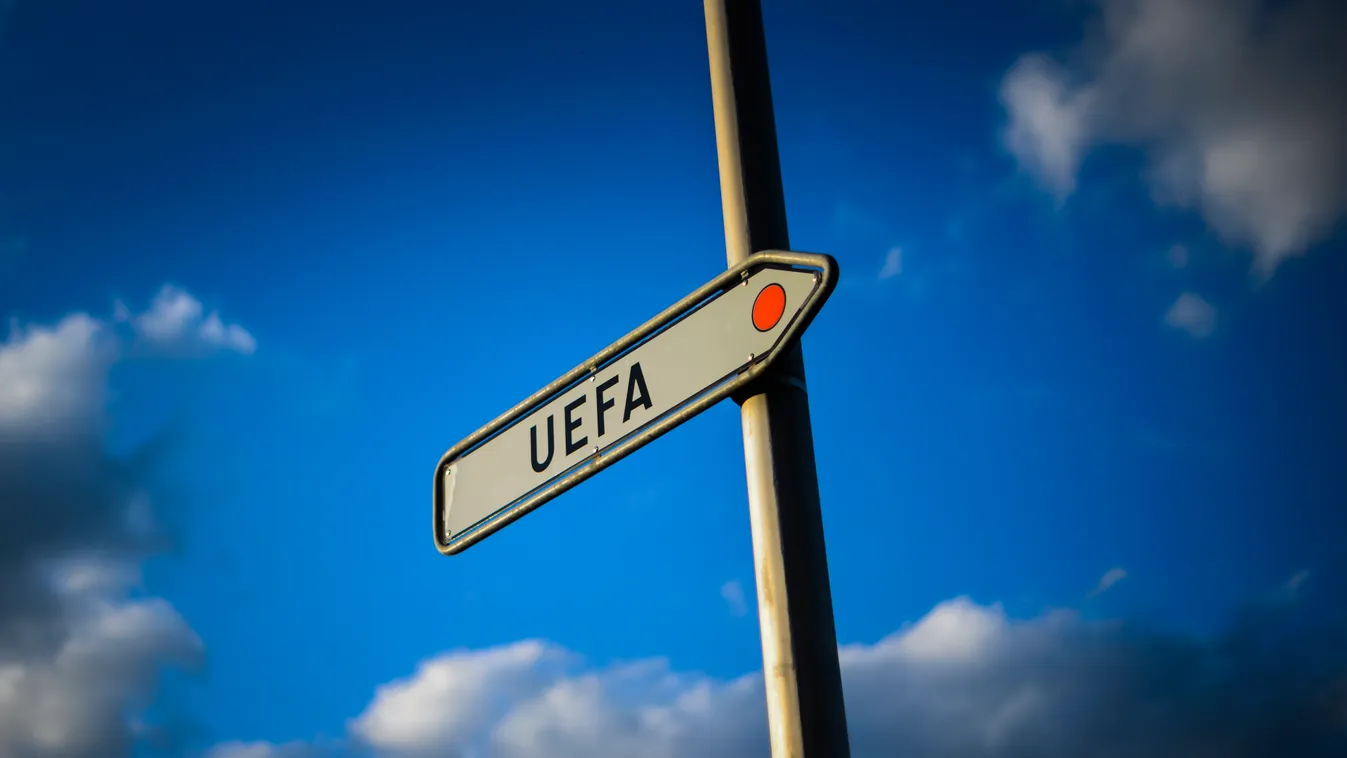 Horizontal TRAFFIC SIGN UEFA ILLUSTRATION 