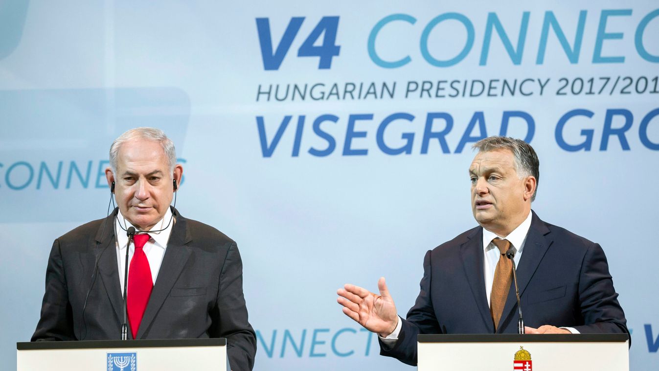 Benjámin Netanjahu Orbán Viktor  V4 