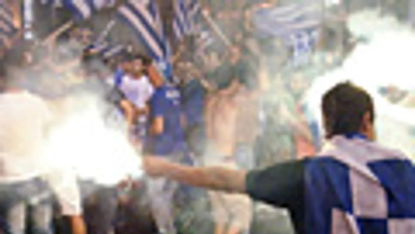 görögország, választások, foci EB ünneplés, utcai hangulat