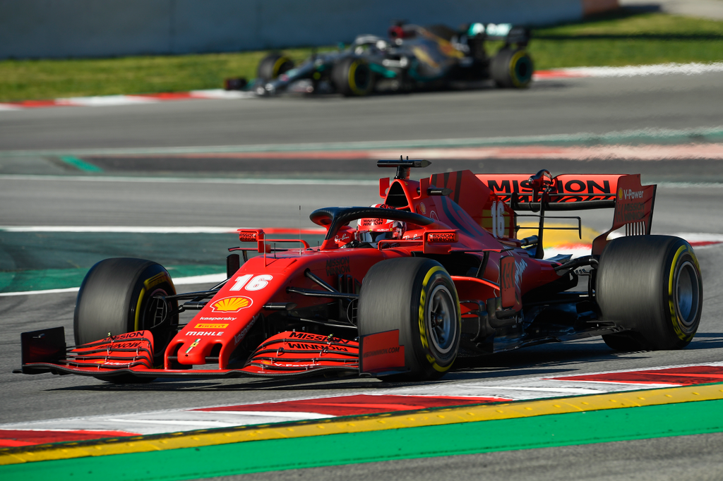 Forma-1, Charles Leclerc, Scuderia Ferrari, Lewis Hamilton, Mercedes-AMG Petronas, Barcelona teszt 6. nap 