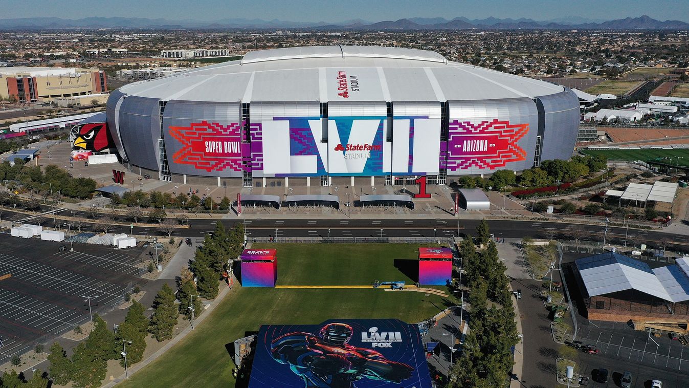Super Bowl LVII - Previews GettyImageRank2 nfl super bowl drone point of view Horizontal SPORT AMERICAN FOOTBALL 