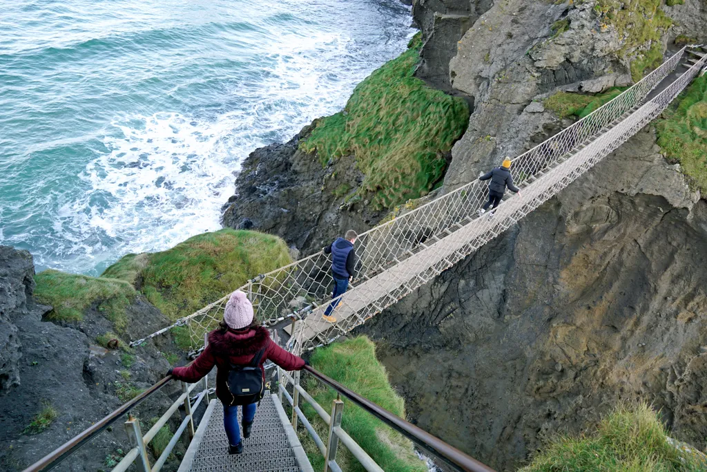 Carrick-A-Rede, Rope, kötélhíd, Ír-sziget, Carrick, sziget, Írország, 