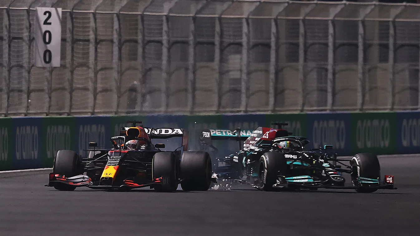 Forma-1, Szaúd-arábiai Nagydíj, Lewis Hamilton, Mercedes, Max Verstappen, Red Bull, ütközés 