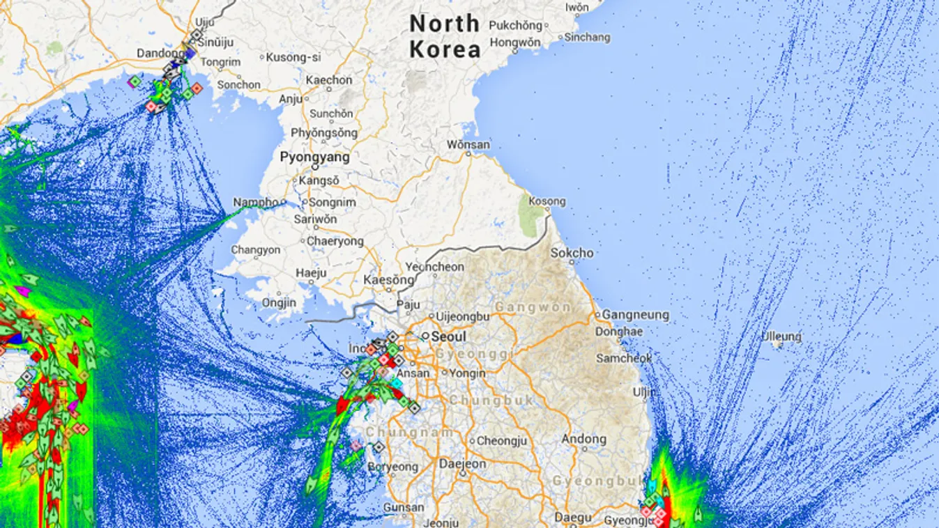 Észak-Korea magányossága, hajózási térkép 