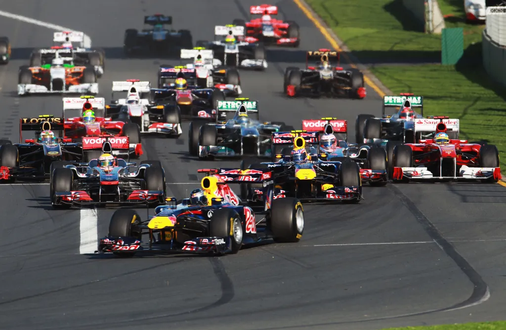 Forma-1, Ausztrál Nagydíj, 2011, rajt, Sebastian Vettel, Red Bull 