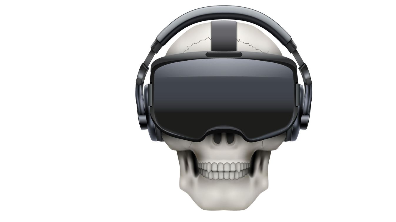 VR, koponya, virtuális valóság 