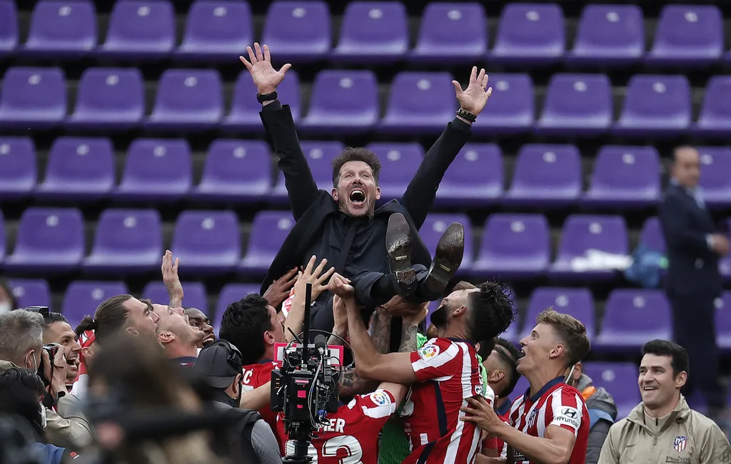 Atletico Madrid clinch Spanish La Liga title champion,La Liga,photography,Soccer,sports,title Horizontal, Real Valladolid v Atletico Madrid, labdarúg, bajnoki cím 