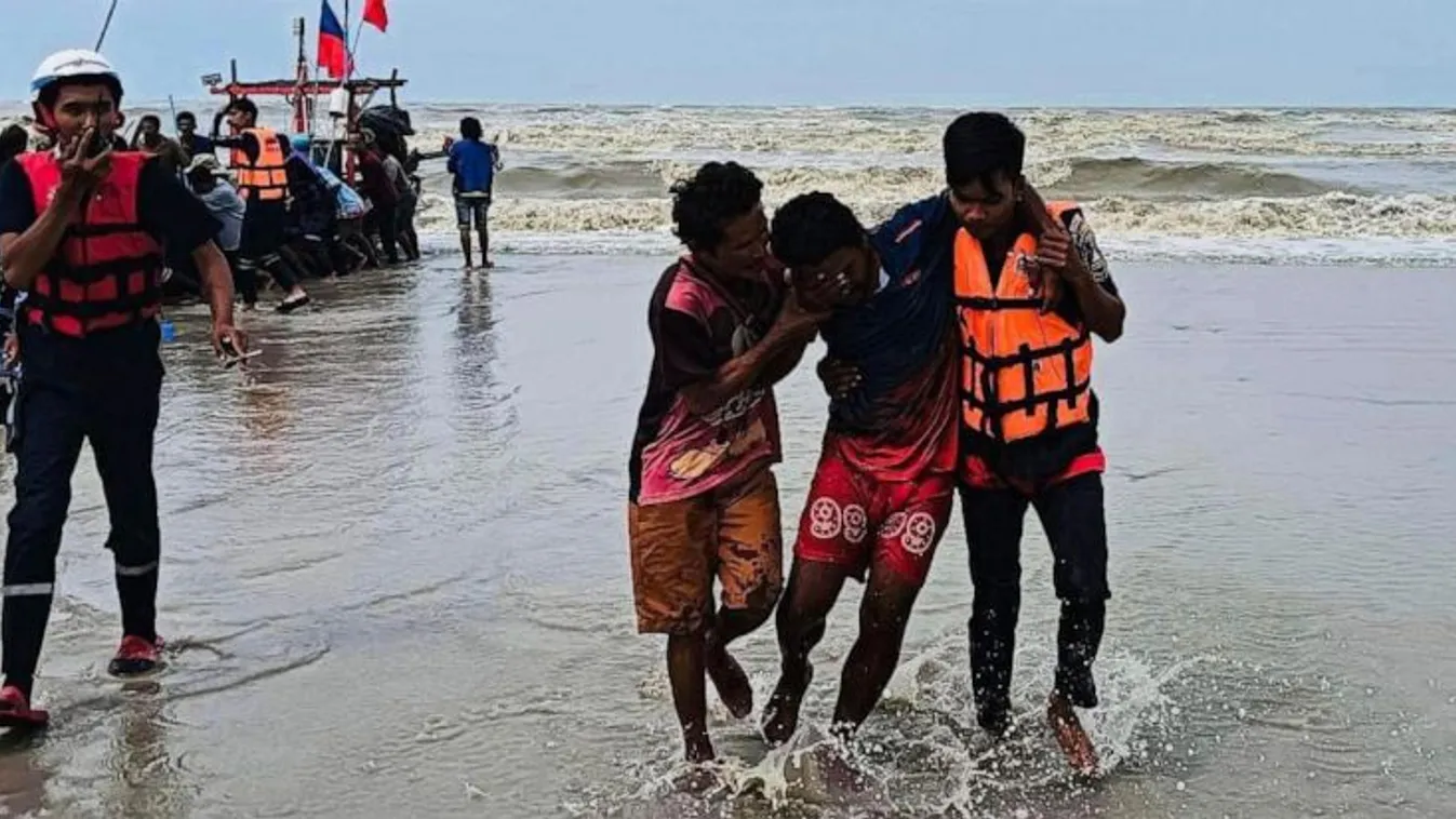 A thaiföldi hatóságok szerint az ország déli részén tomboló vihar egy tucat halászhajót borított fel, és legalább három ember meghalt, Thaiföld, vihar, 2023 