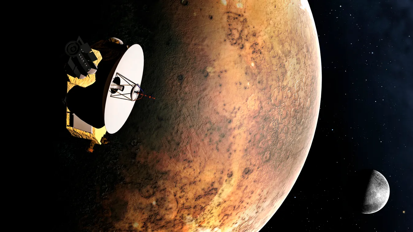 A New Horizons űrszonda elhalad a Plútó mellett (illusztráció) 