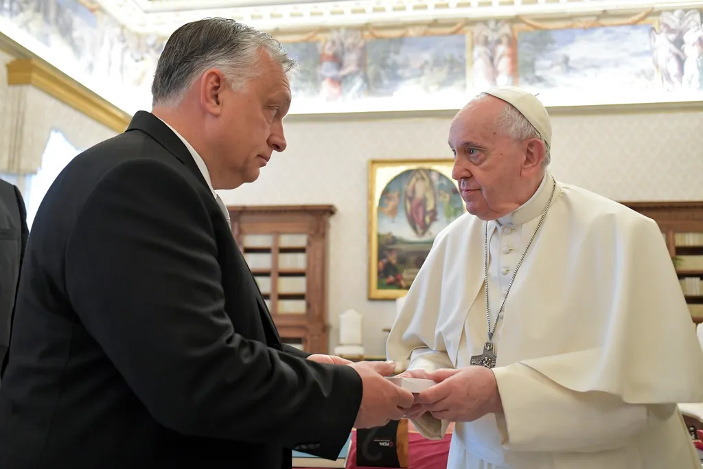ORBÁN Viktor; FERENC pápa Orbán Viktor hivatalos látogatása a Vatikánban 