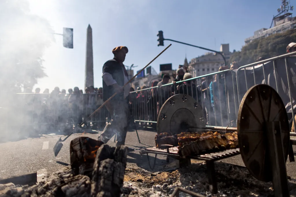 Barbecue, argentína, argentin, sütés, verseny, hús, rendezvény, fesztivál, Buenos Aires 