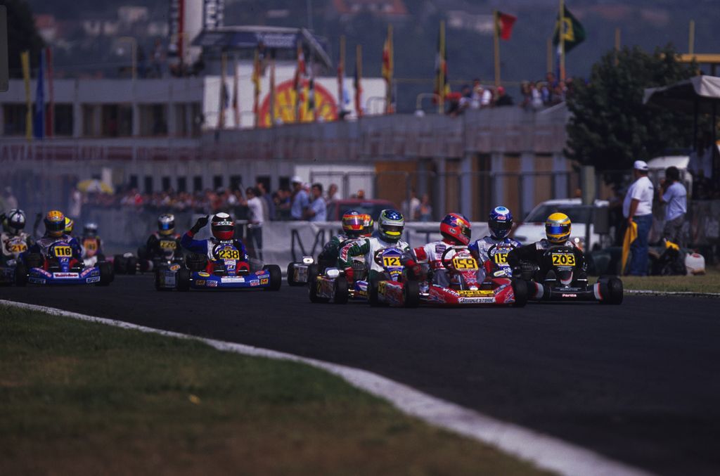 Gokart, Robert Kubica, Lewis Hamilton, Braga 2000 