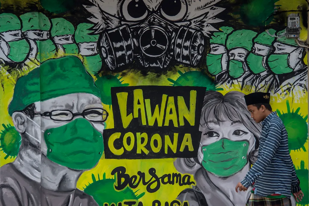 graffiti koronavírus 