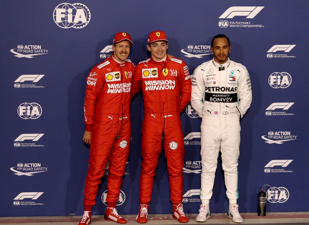 Forma-1, Bahreini Nagydíj, szombat, Scuderia Ferrari, Charles Leclerc, Lewis Hamilton, Mercedes-AMG Petronas, Sebastian Vettel 