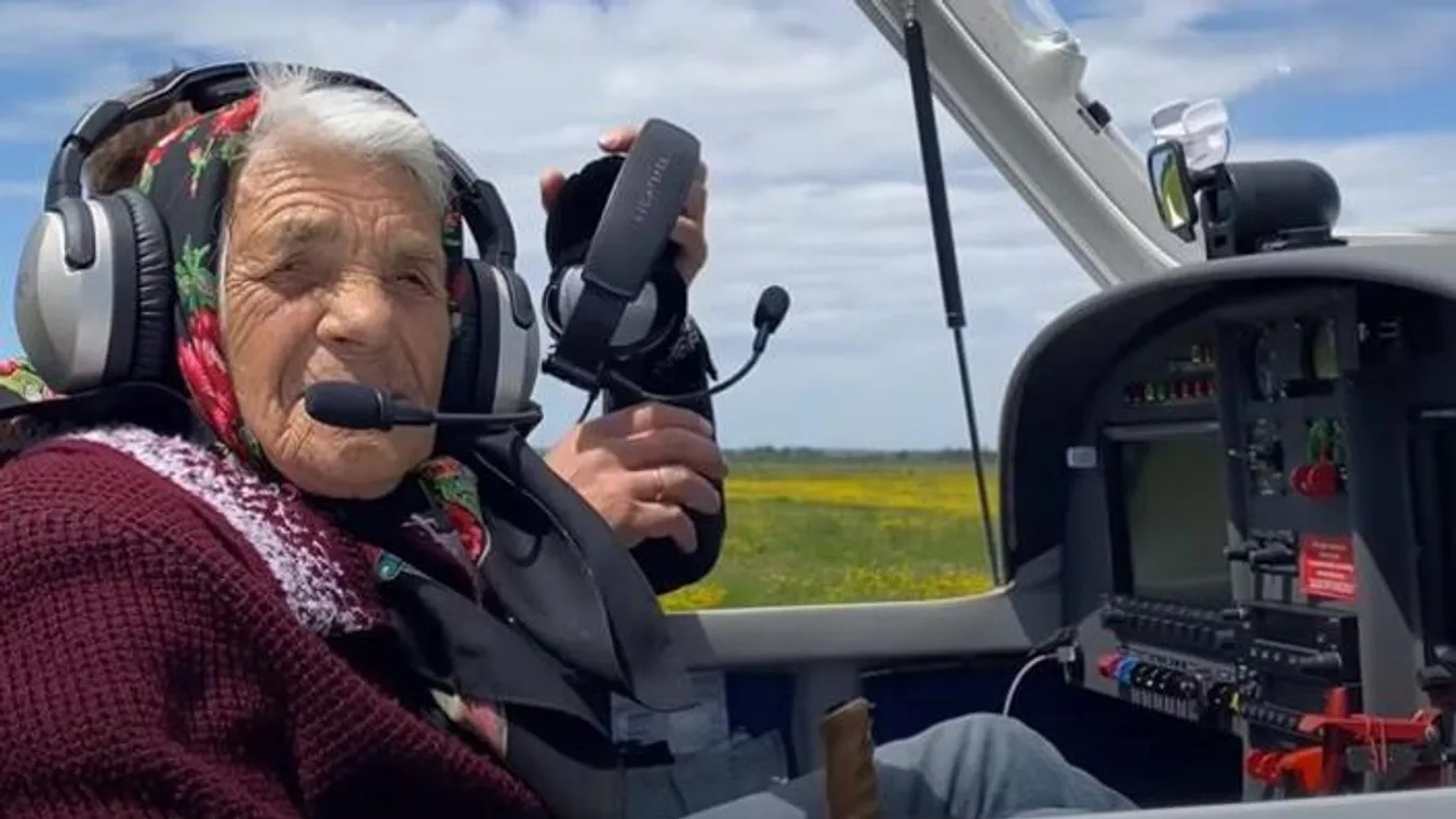 90 évesen repülőt vezetett a kárpátaljai asszony 