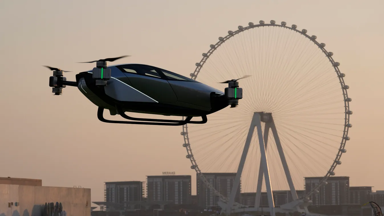 Képek a dubaji repülő autó tesztről, Képek a dubaji repülő autó tesztről, Dubaj, XPeng Motors, Gitex 2022, autó, jármű, technológia 