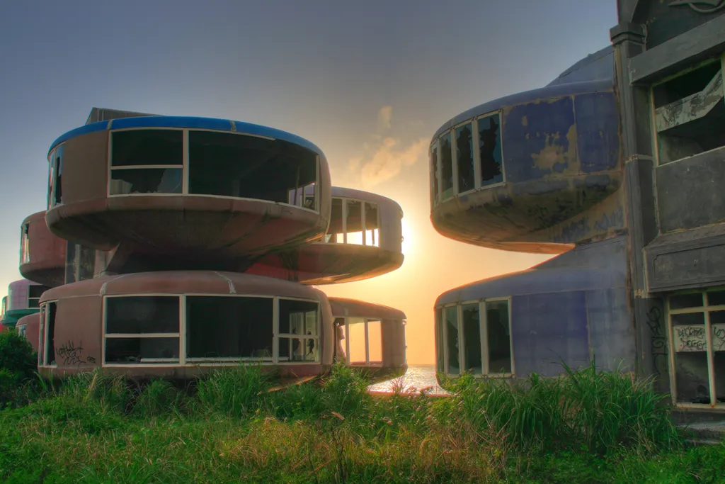 Sanzhi UFO houses Szancse Tajvan üdülők 