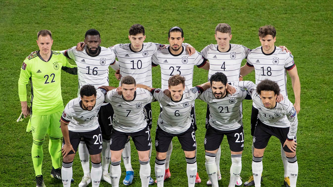 Soccer Laenderspiel / World Cup qualification Germany - North Macedonia 1: 2. sport sports jersey national team database national jersey ATeam national player men DEU North Macedonians Germanys A-team NATIONAL ELF Macedonian Mvssnner national dress footba
