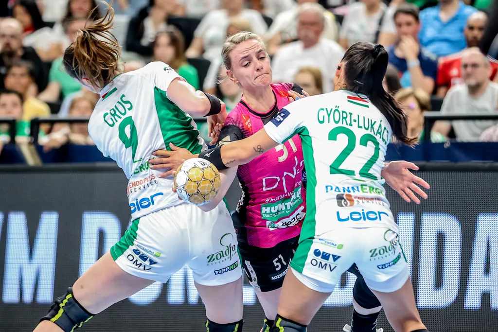 női kézilabda BL Final Four Budapest, MVM Dome, női kézilabda, Bajnokok Ligája négyes döntő, 2023, EHF FINAL4 WOMEN 2023, Győr, győri szurkolók, Győri Audi ETO KC–Vipers Kristiansand, 