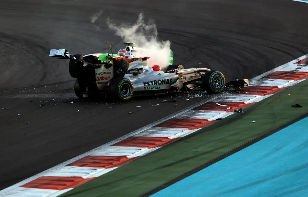 Forma-1, Force India, Abu-dzabi Nagydíj, 2010, Vitantonio Liuzzi, Michael Schumacher 
