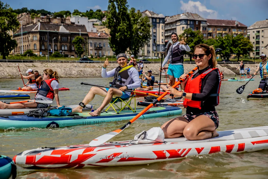 VII. Budapest SUP fesztivál, fesztivál, rendezvény, sup, Duna, Dunán, Budapest, evezés, evez, folyó, nyár, 2022 