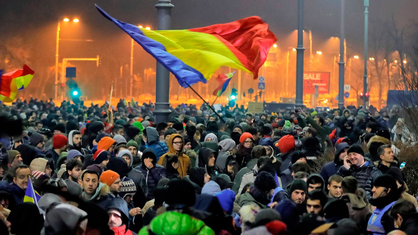 Tüntetés Romániában 