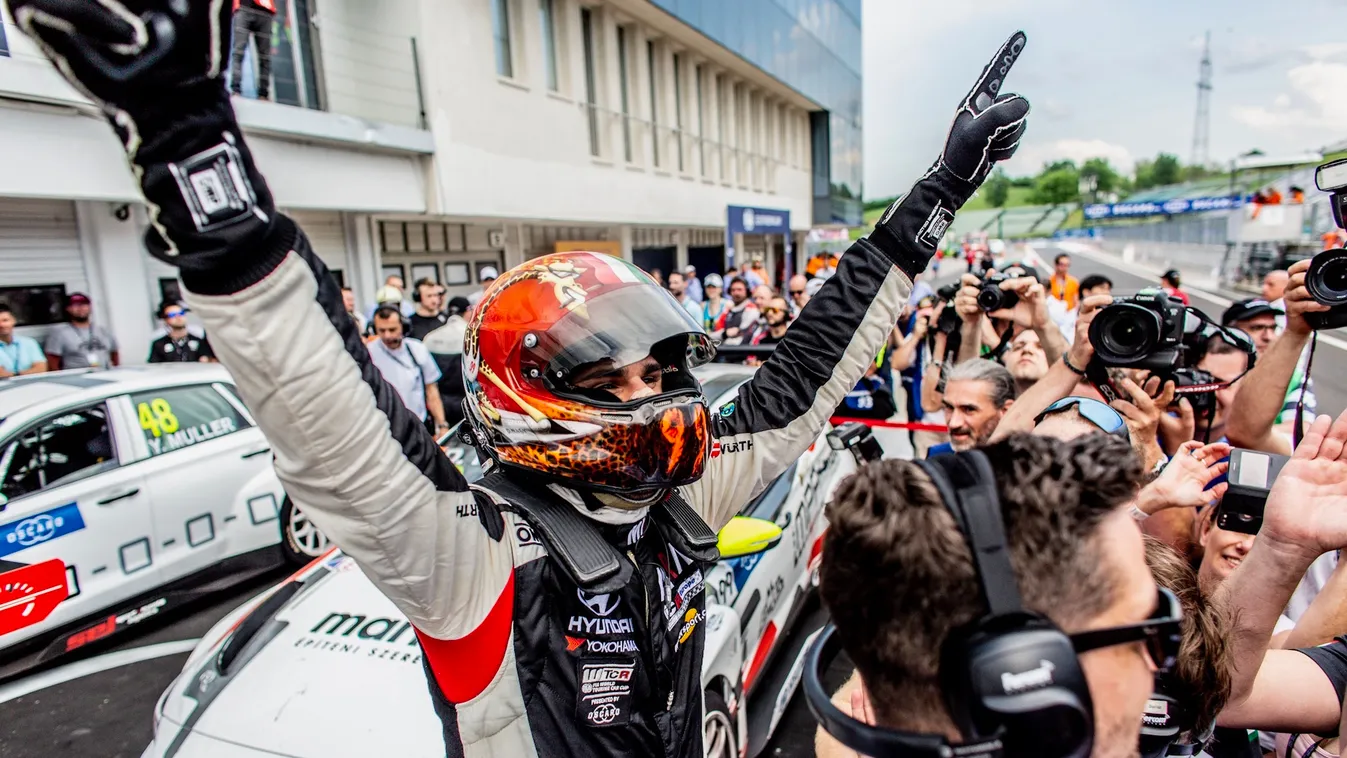 WTCR Hungaroring vasárnap, Nagy Dániel második helyezés öröm 