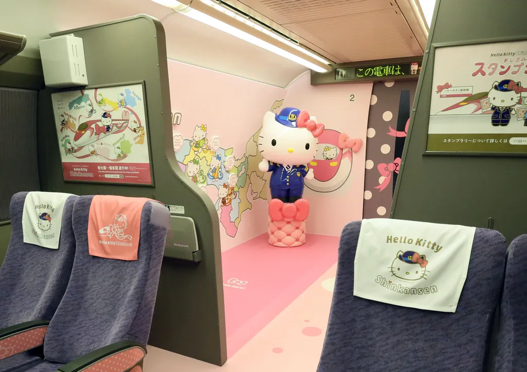 Hello Kitty szuperexpressz sinkanzen Japán 