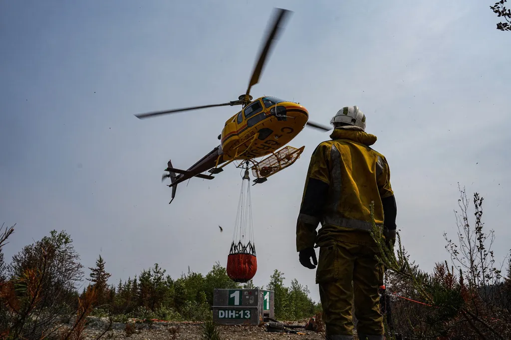 erdőtűz, tűz, erdő, Kanada, French firefighters assist with Canada wildfires Canada,fire,forest,France,Quebec,wildfires Horizontal 