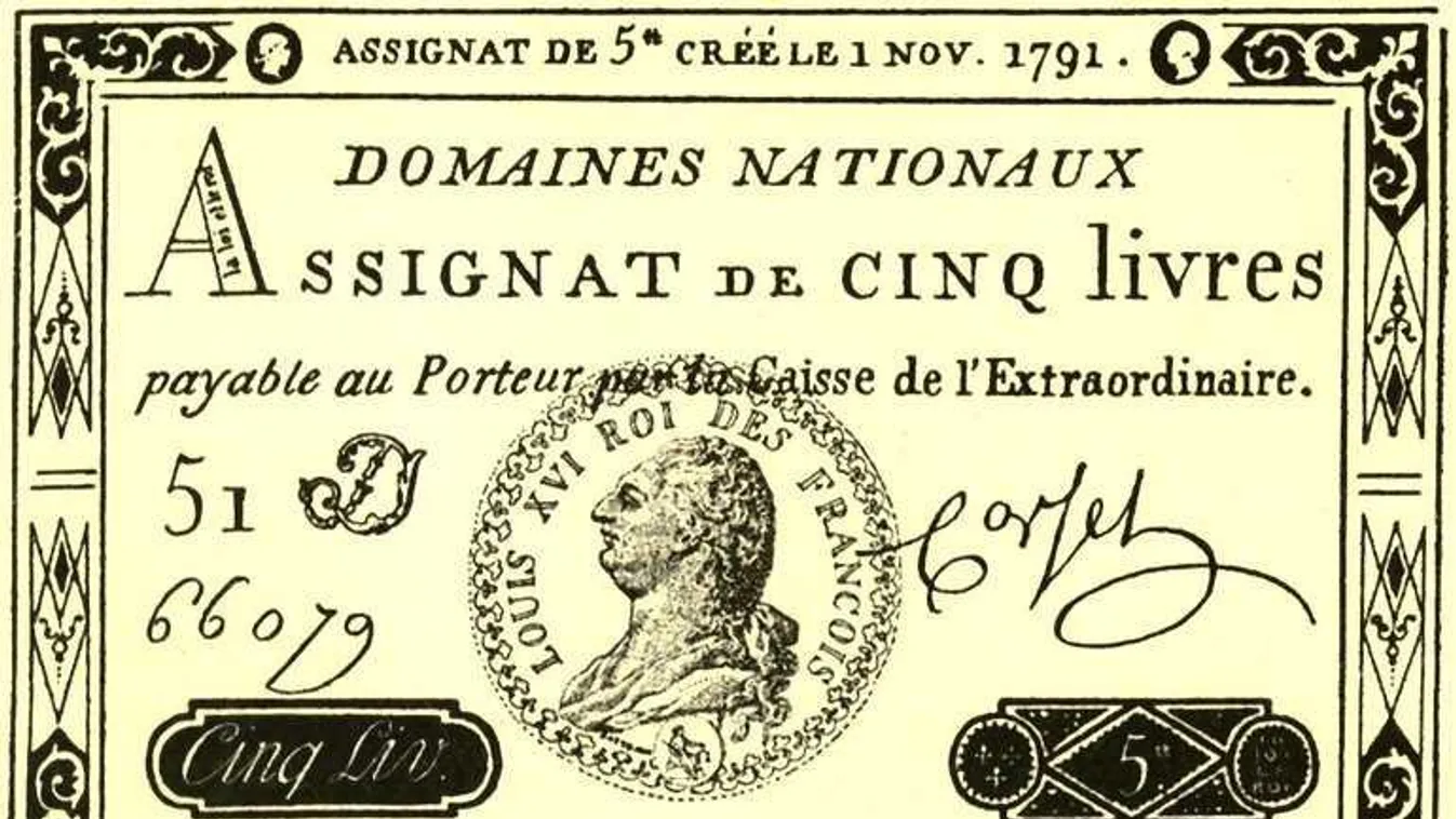 Bankjegyek, Assignata 1791-ből 