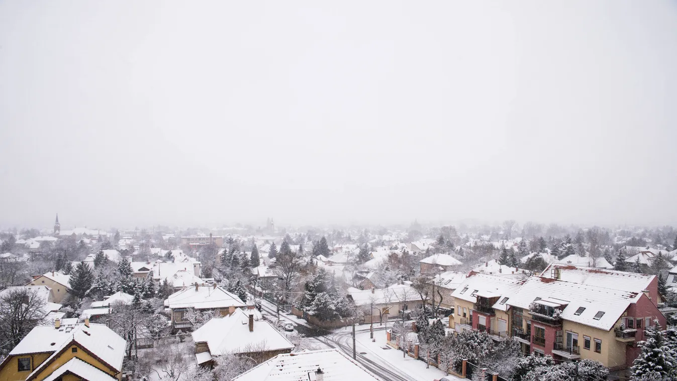 16. kerület, 2018.12.15., Budapest, hó, havazás 