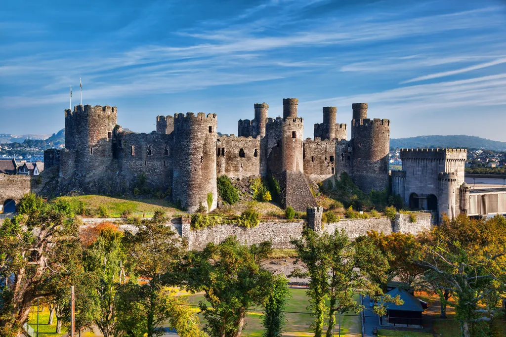 Conwy, Anglia, Wales, vár, erőd, 
