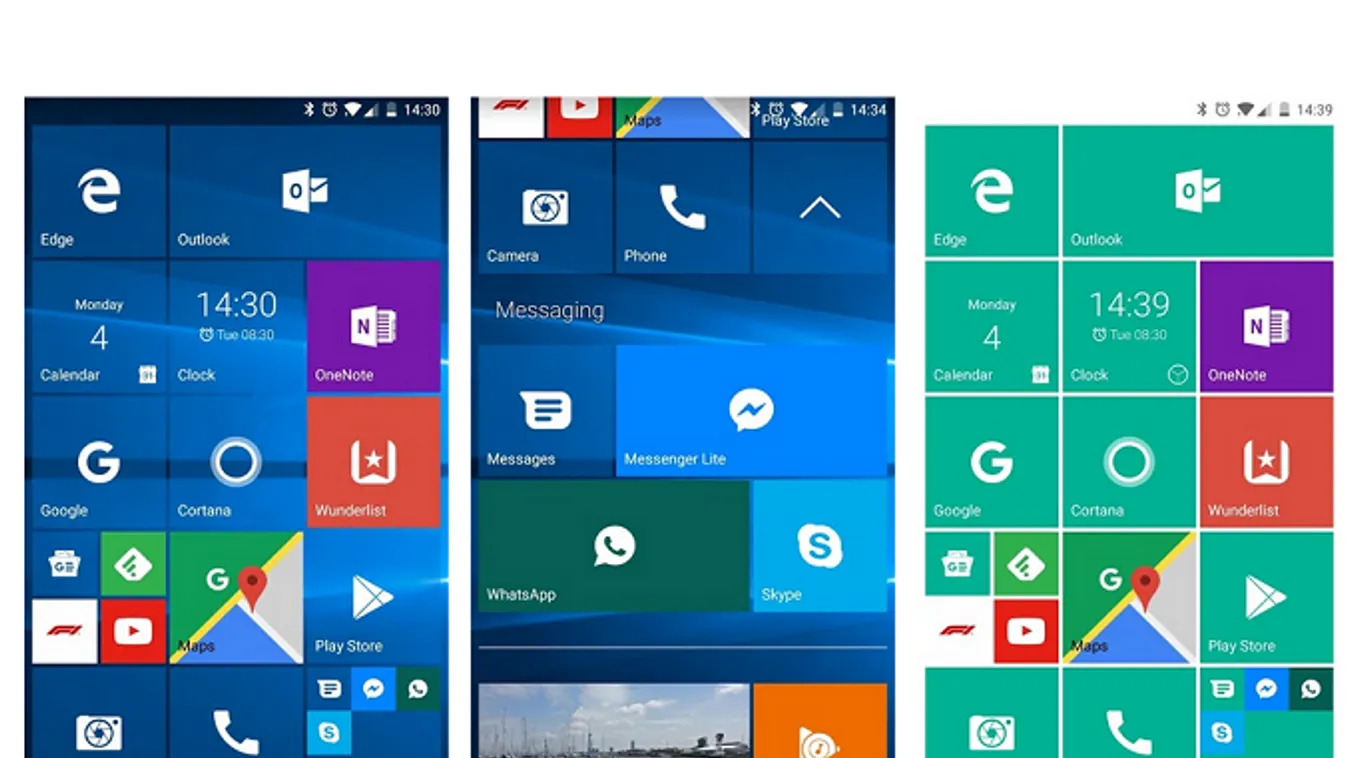 android, launcher, app, windows phone, windows 10 mobile, okostelefon, google play áruház 