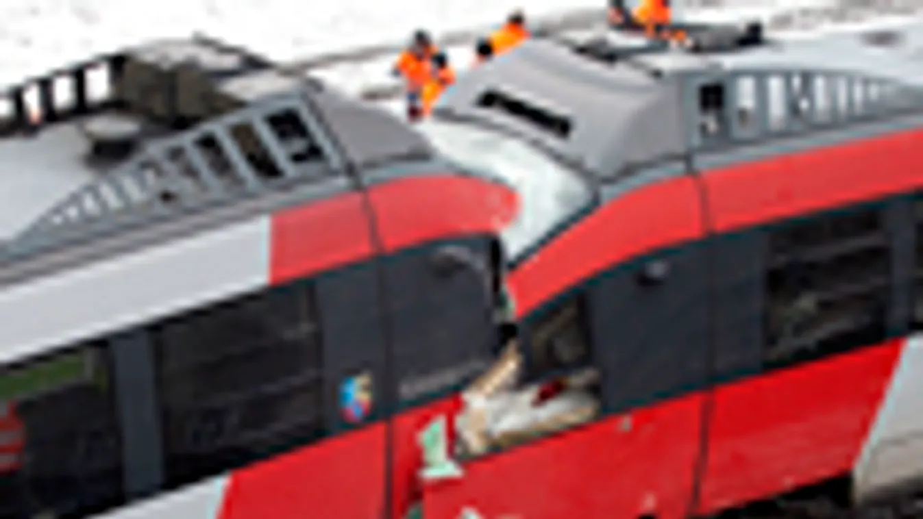Vonatbaleset Bécsben, egymásba rohant két vonat