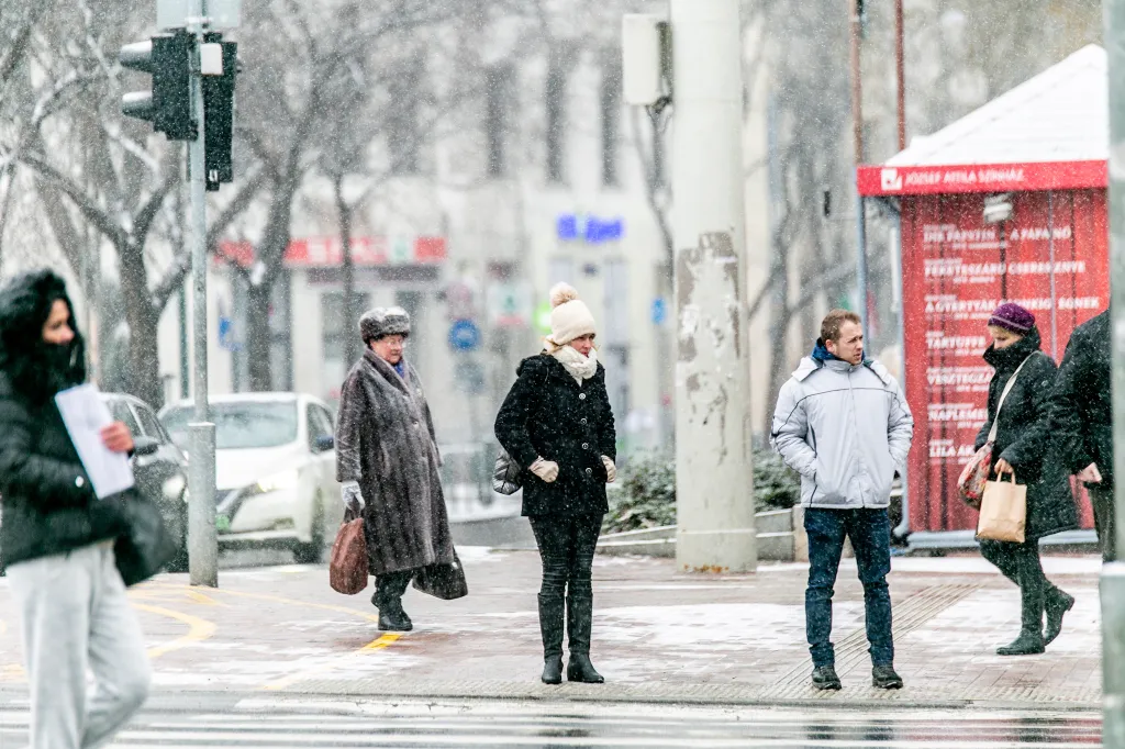hó, havazás Budapesten, 2019.01.08. 