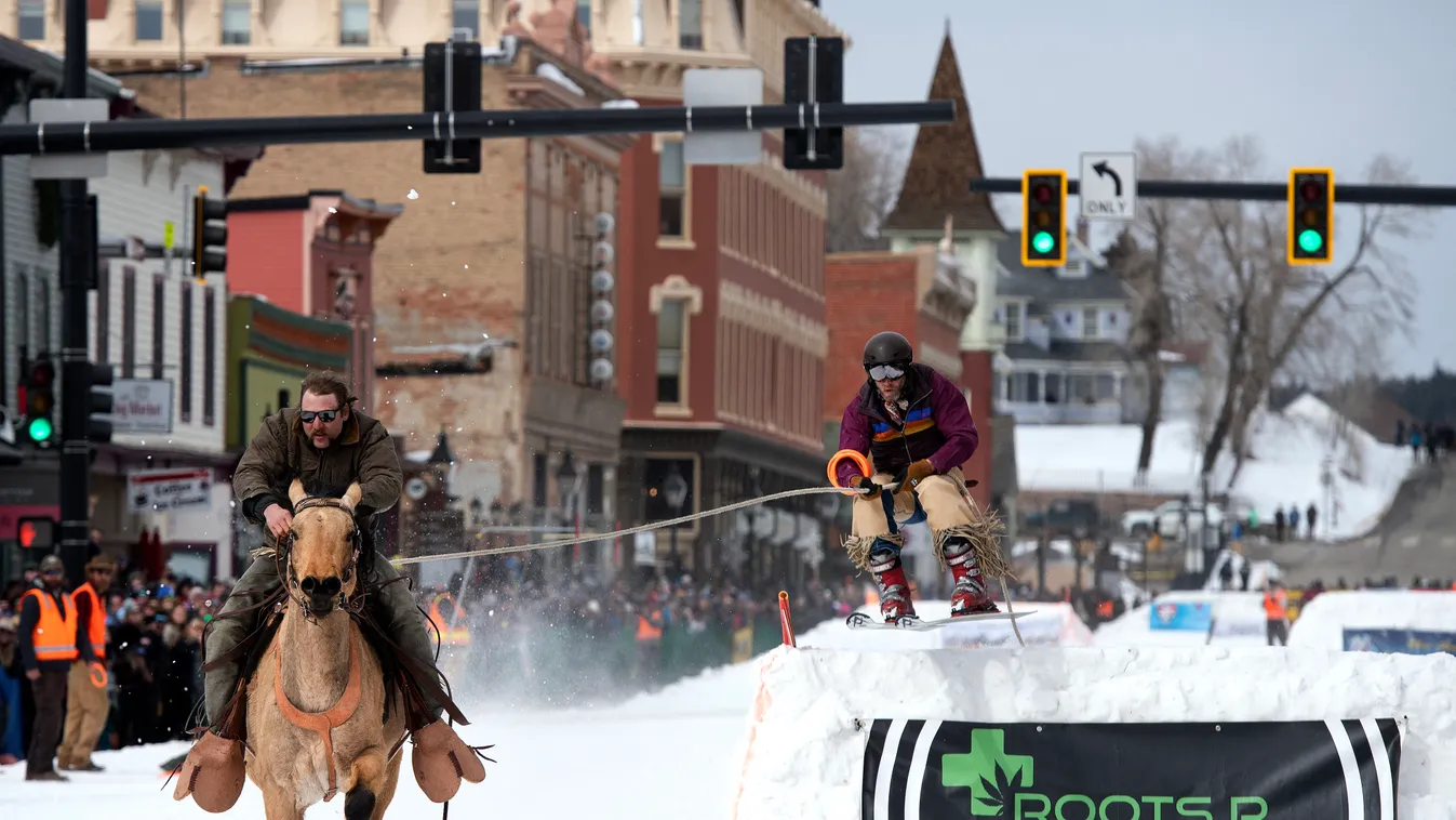 Síjöring, sí, rodeó, Leadville, Colorado, USA, 