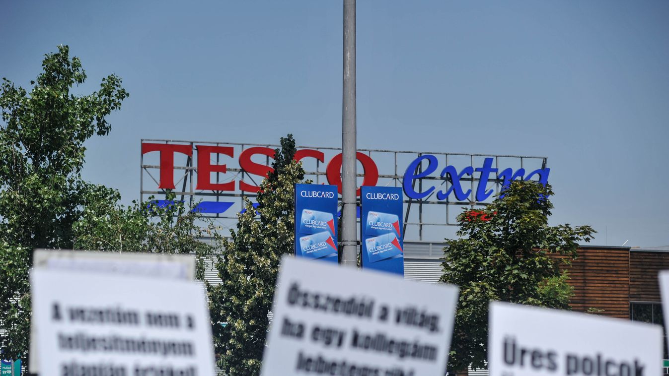 a Fogarasi úti Tesco áruház, tiltakozás, tüntetés 