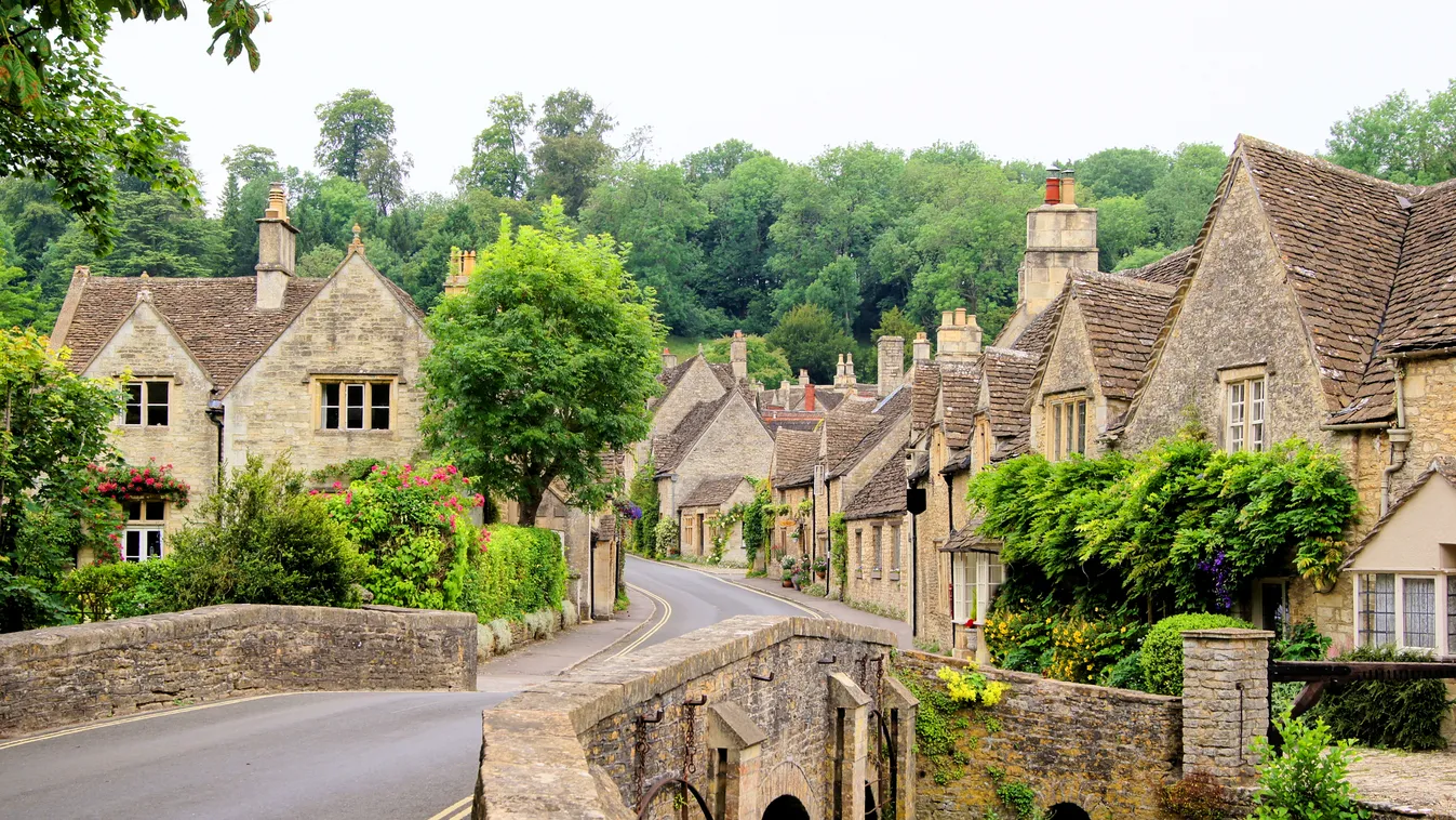 Traditional Cotswold village, England European Culture Travel Tourism Residential Structure Non-Urban Scene Building Exterior Looking At View Stone Castle Combe Wiltshire Cotswold History Idyllic Ancient Old English Culture British Culture Traditional Cul