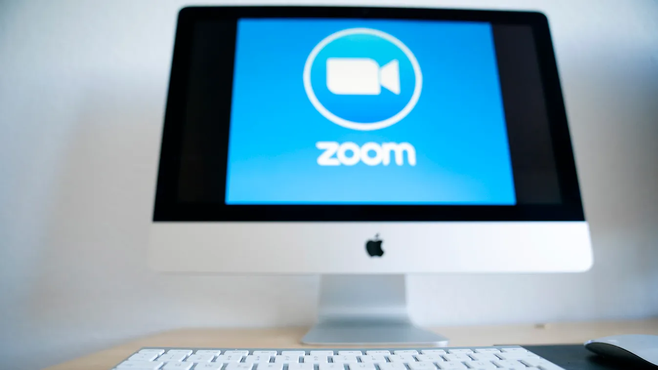 Zoom, logó, alkalmazás, számítógép, videó 