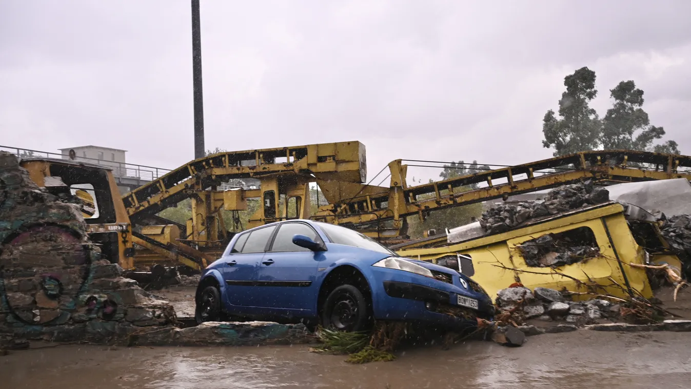 Heavy flood hits Greece's Volos 2023,cars,cycle,damaged area,damaged car,flood,Greece,harsh weat Horizontal 