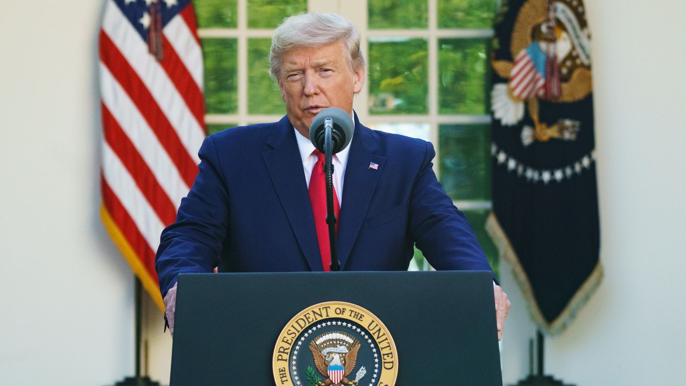 virus Horizontal EPIDEMIC SPEAKING US President Donald Trump speaks during the daily briefing on COVID-19 in the Rose Garden of the White House in Washington, DC on March 30, 2020. (Photo by MANDEL NGAN / AFP) 