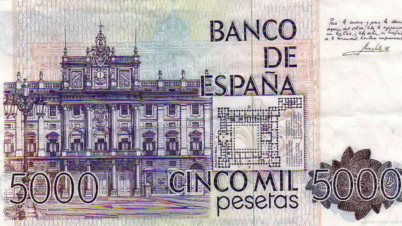 Peseta, spanyol bankjegy 