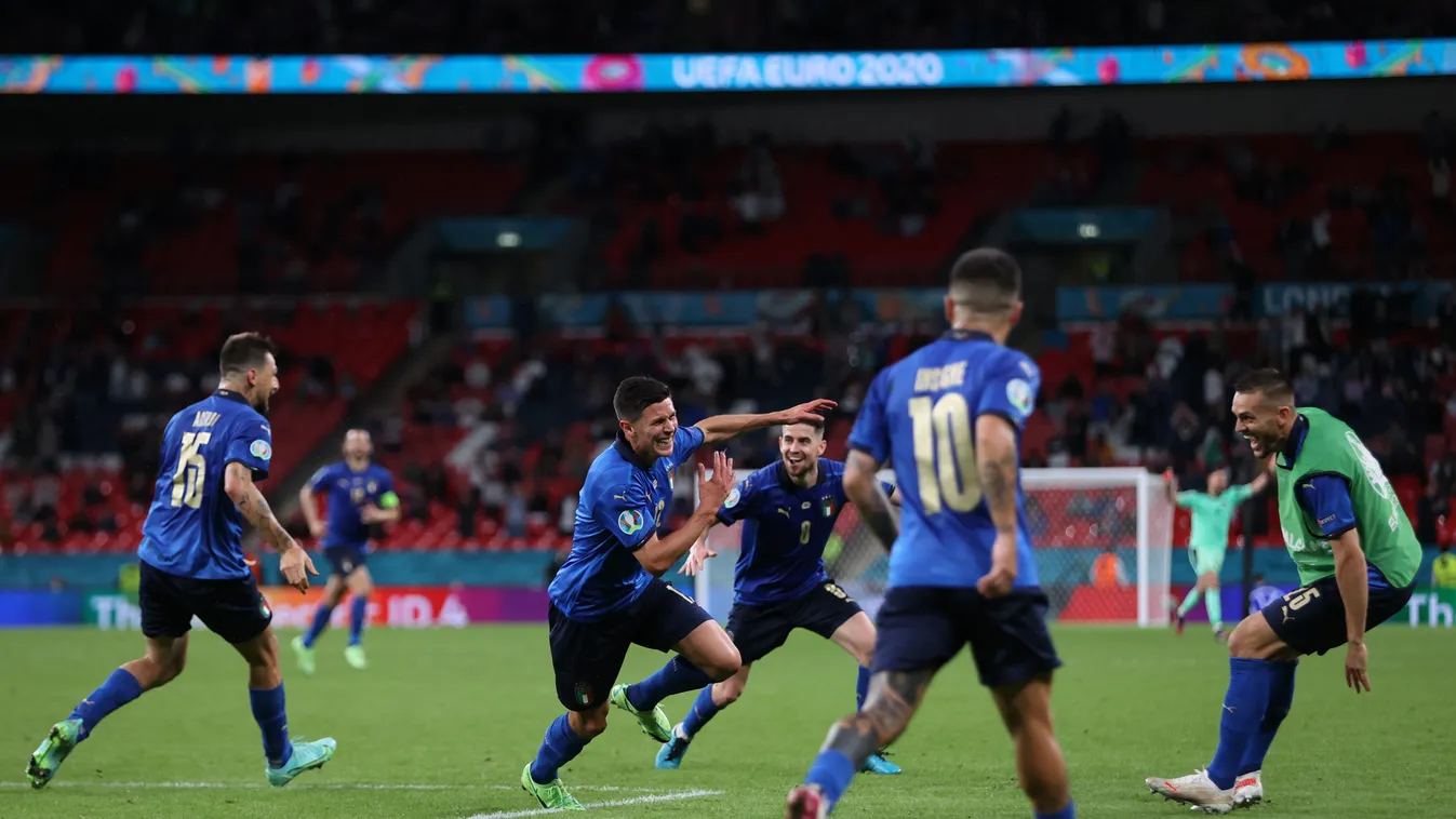 Olaszország - Ausztria, Foci EB, labdarúgó Európa-bajnokság, Euro 2020, labdarúgás, nyolcaddöntő, Wembley Stadion, London, 2021.06.26. 