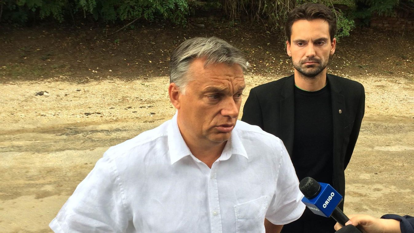 Orbán Viktor nyilatkozik Kötcse 