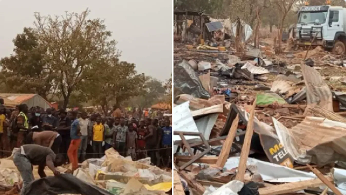 Burkina Faso robbanás aranybánya 60 ember meghalt 