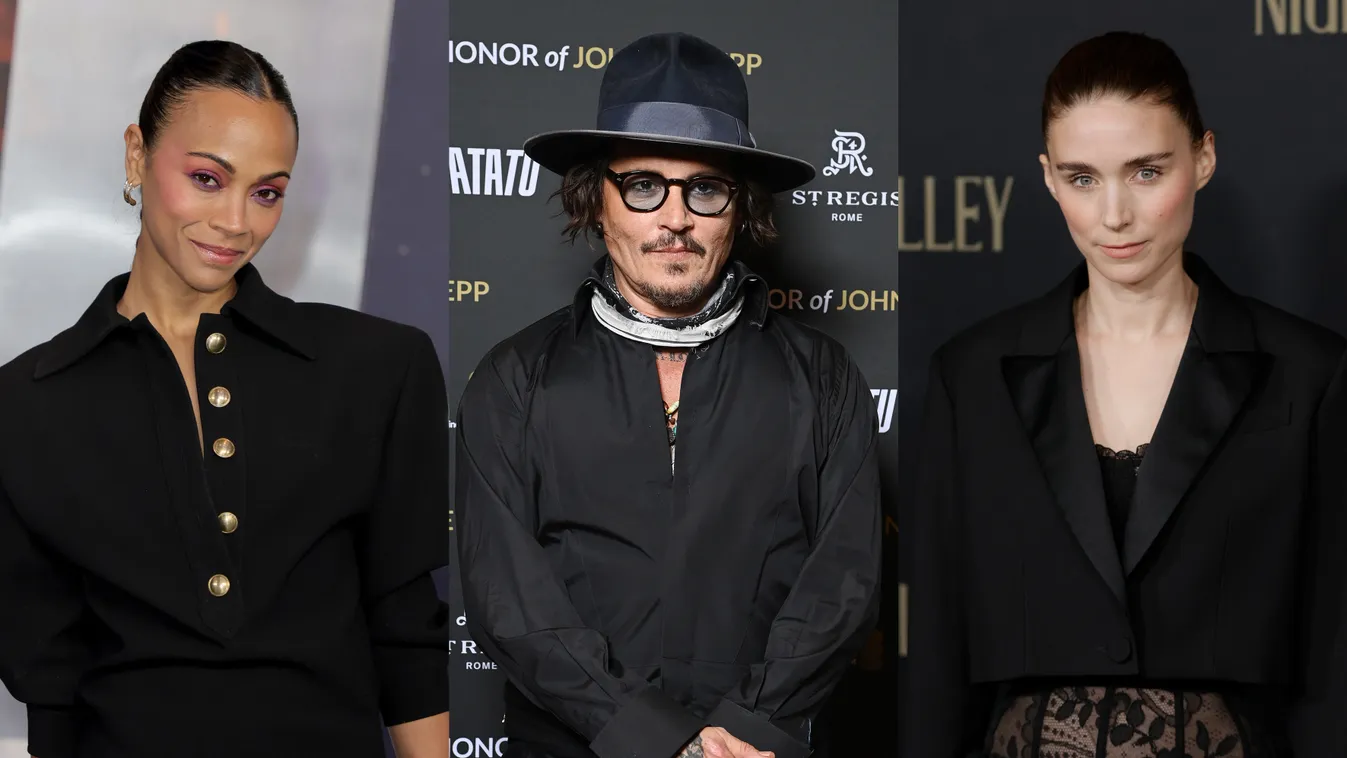 Zoe Saldana, Johnny Depp, Rooney Mara 