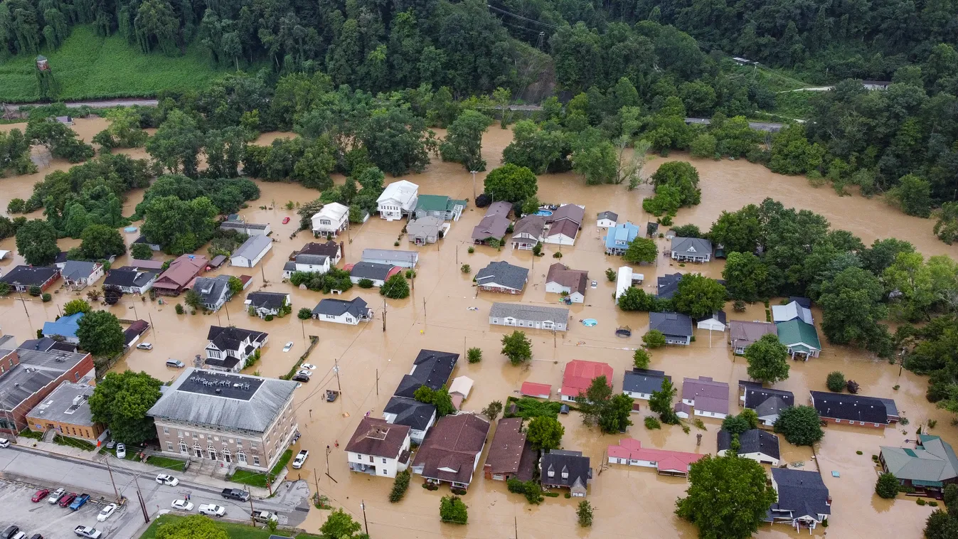 Árvíz pusztít az Egyesült Államokban, árvíz, pusztítás, özönvíz, víz, Kentucky, áradás, Egyesült Államok 