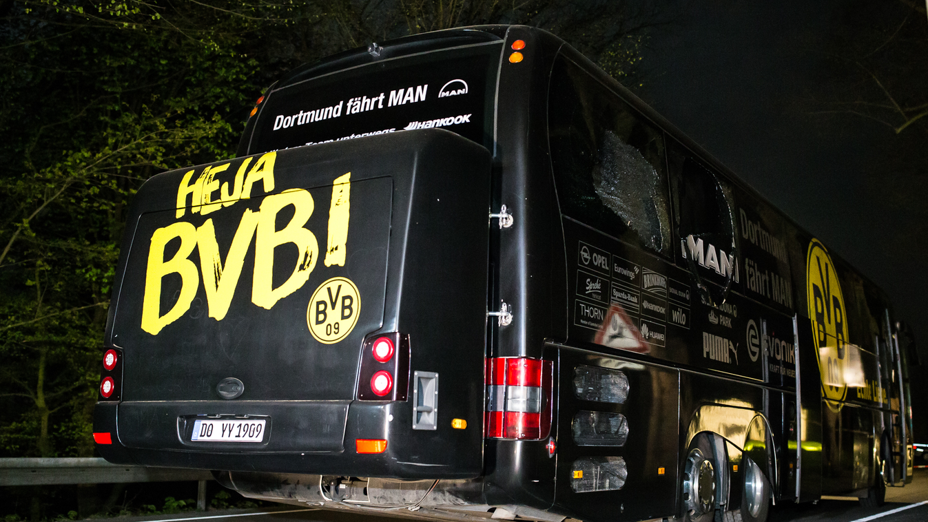 Borussia Dortmund futballcsapat busz robbantás meccs foci Bajnokok Ligája-mérkőzés 