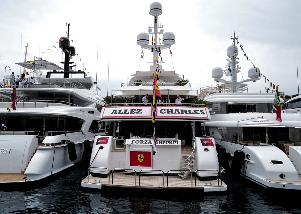 Forma-1, Charles Leclerc szurkolók, Monacói Nagydíj, jacht 