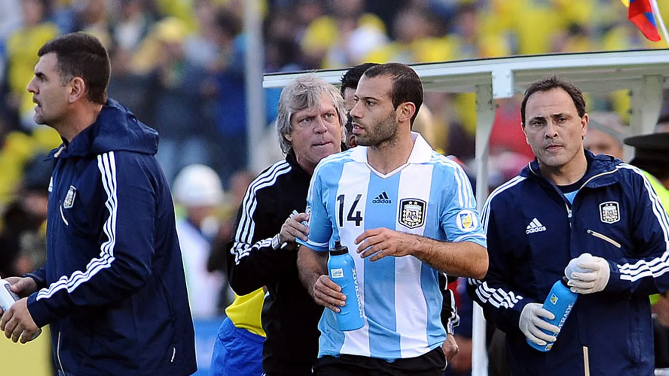 Javier Mascherano argentin labdarúgó, vb-selejtező Ecuador ellen, 2013